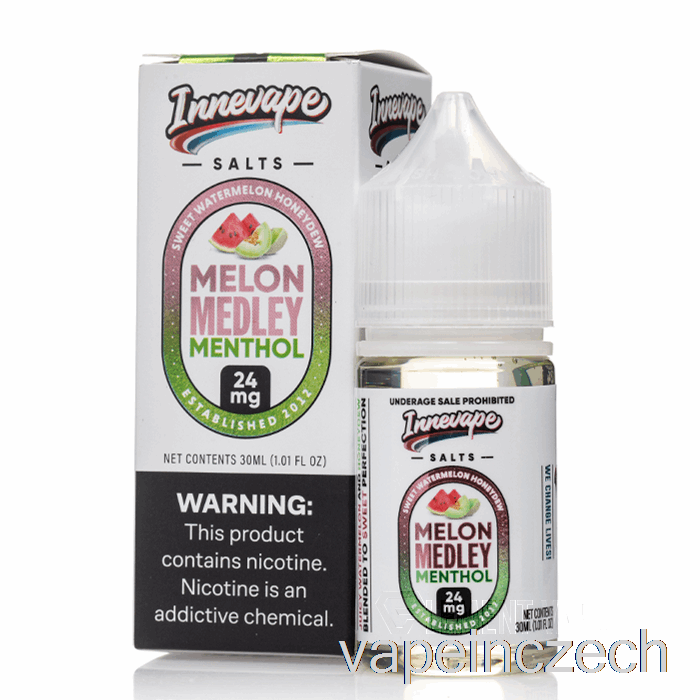 Melounová Medley Mentolové Soli - Innevape E-liquid - 30ml 50mg Vape Bez Nikotinu